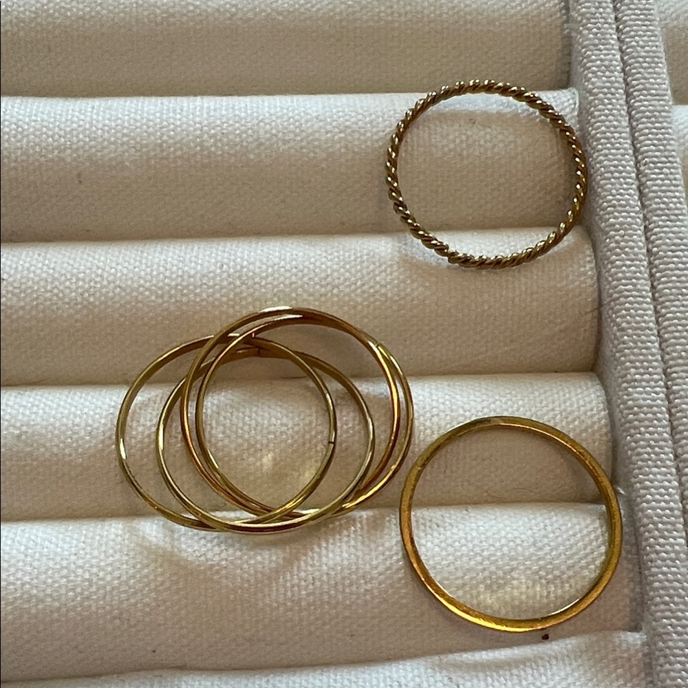 Elegant Gold-Tone Kinsley Armelle Ring Set